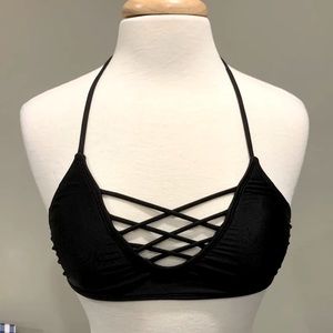Black Halter Bikini Top